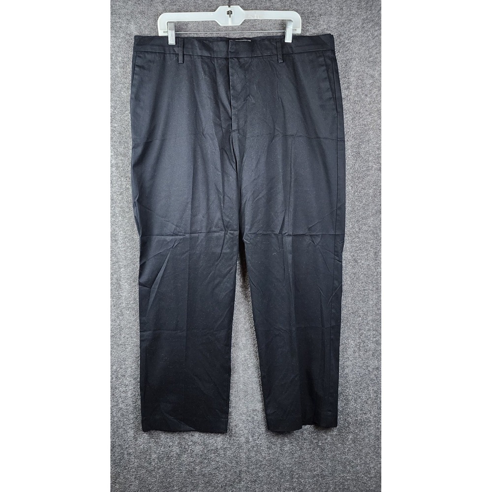 Dockers Chino Pants Mens 38x30 Black Flat Front Classic Workwear Trousers‎